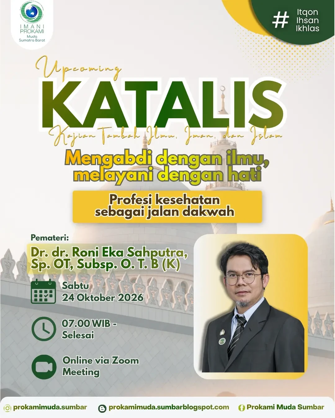 Poster KATALIS — Kajian Tambah Ilmu, Iman, dan Islam