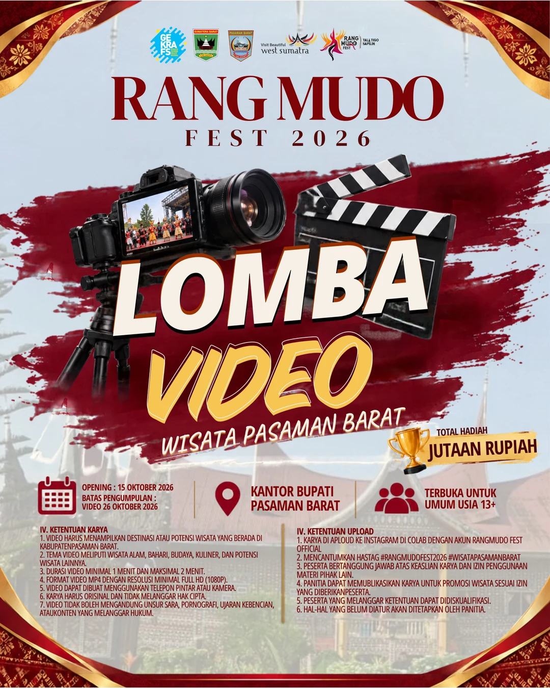 Poster RANG MUDO VIDEO COMPETITION 2026