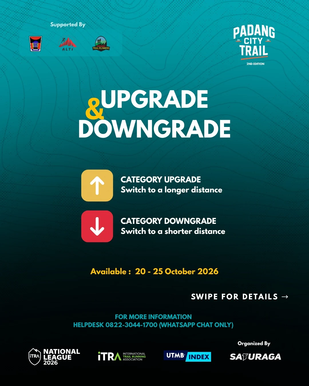 Poster Padang City Trail 2026 UPDATE!