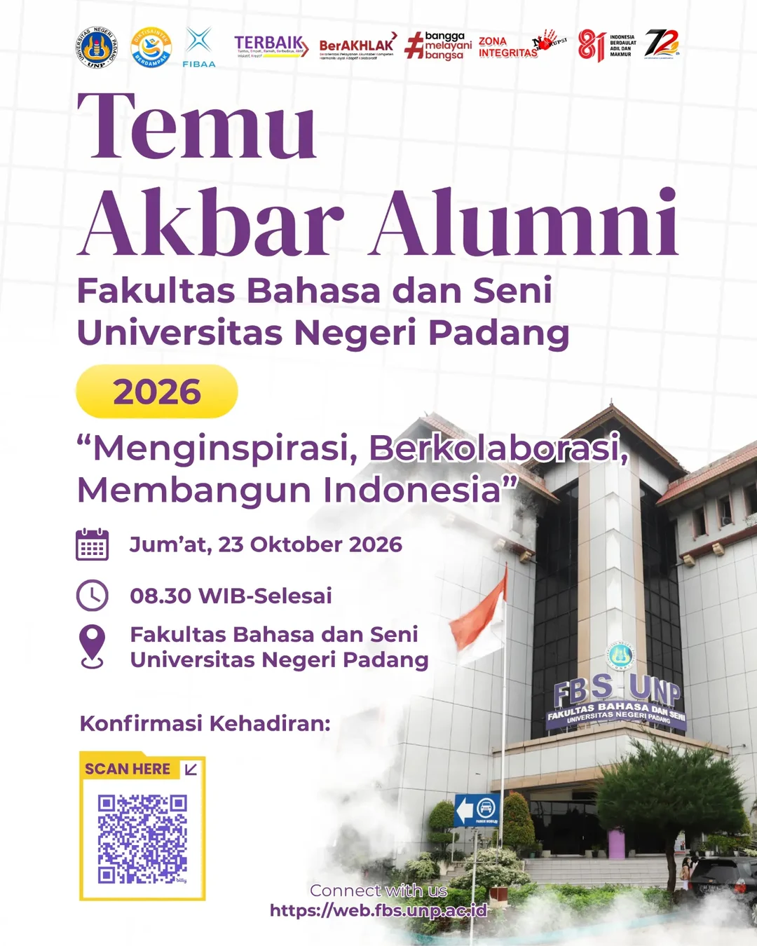 Poster TEMU AKBAR ALUMNI FBS UNP 2026